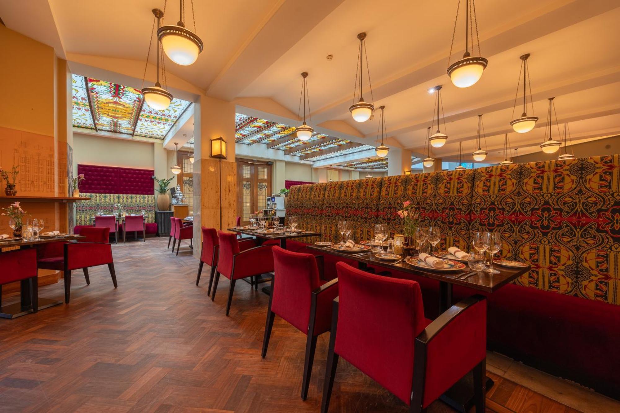 Grand Hotel Amrath Амстердам Екстер'єр фото Interior of the restaurant